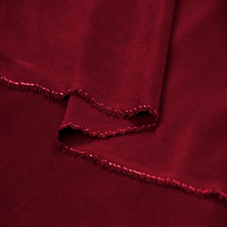 silk Cheongsam fabric 16mm silk crepe de chine fabric 140cm width No.01 red color sell by the yard