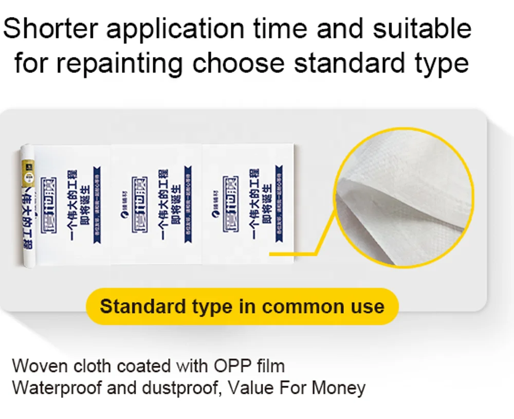 Reinforced dustproof Moisture-proof Woven fabric with OPP film Cloth sheet Protection Film for Floor ground protection