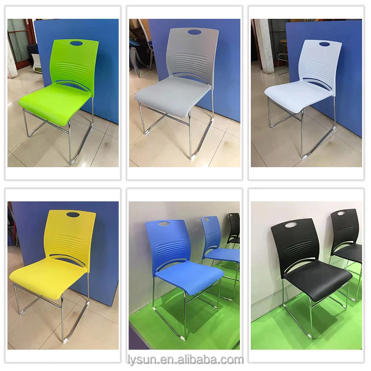 Cheap Waiting Visitor Reception Training Room Office Stackable Plastic Chair