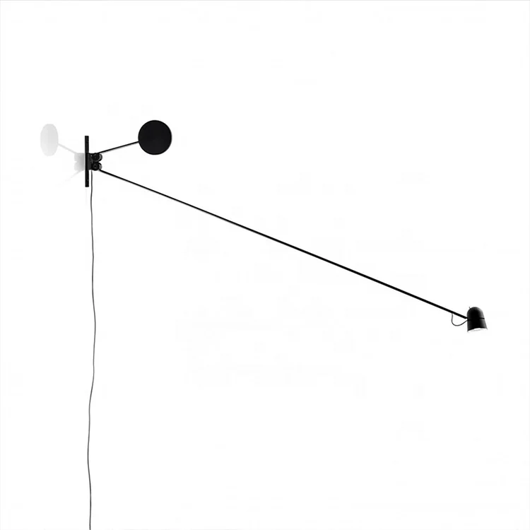 Industrial Stretch Swing Arm LED E27/E26 Counterbalance Wall Lamp Black