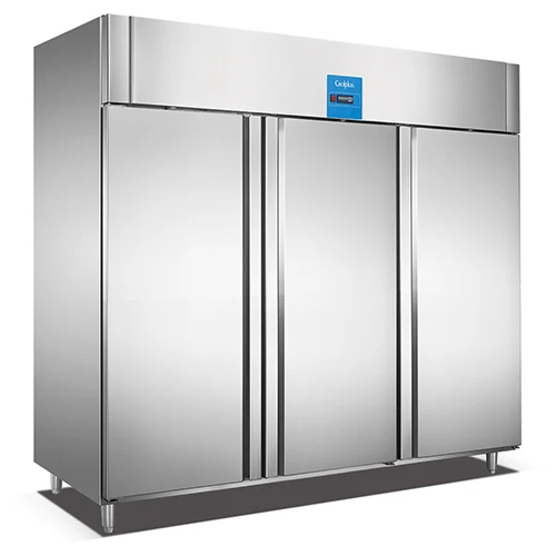 Stainless Steel 3 Glass Door Luxury Commercial Kitchen Upright Refrigerator Freezer Vertical