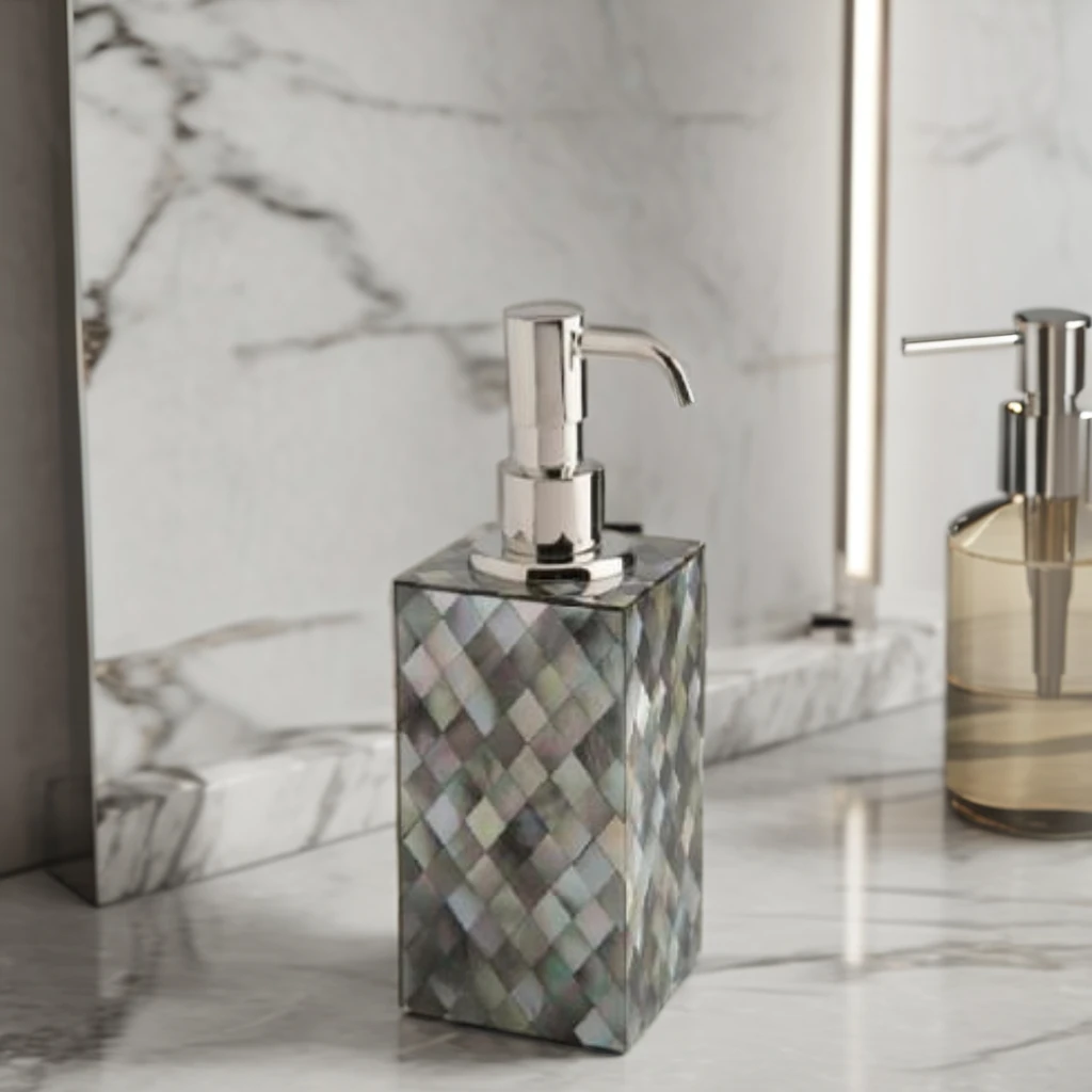 Luxury Wall-Mounted Hand Soap Dispenser Manual Metal and Wooden Liquid Soap Dispenser with Foam Feature