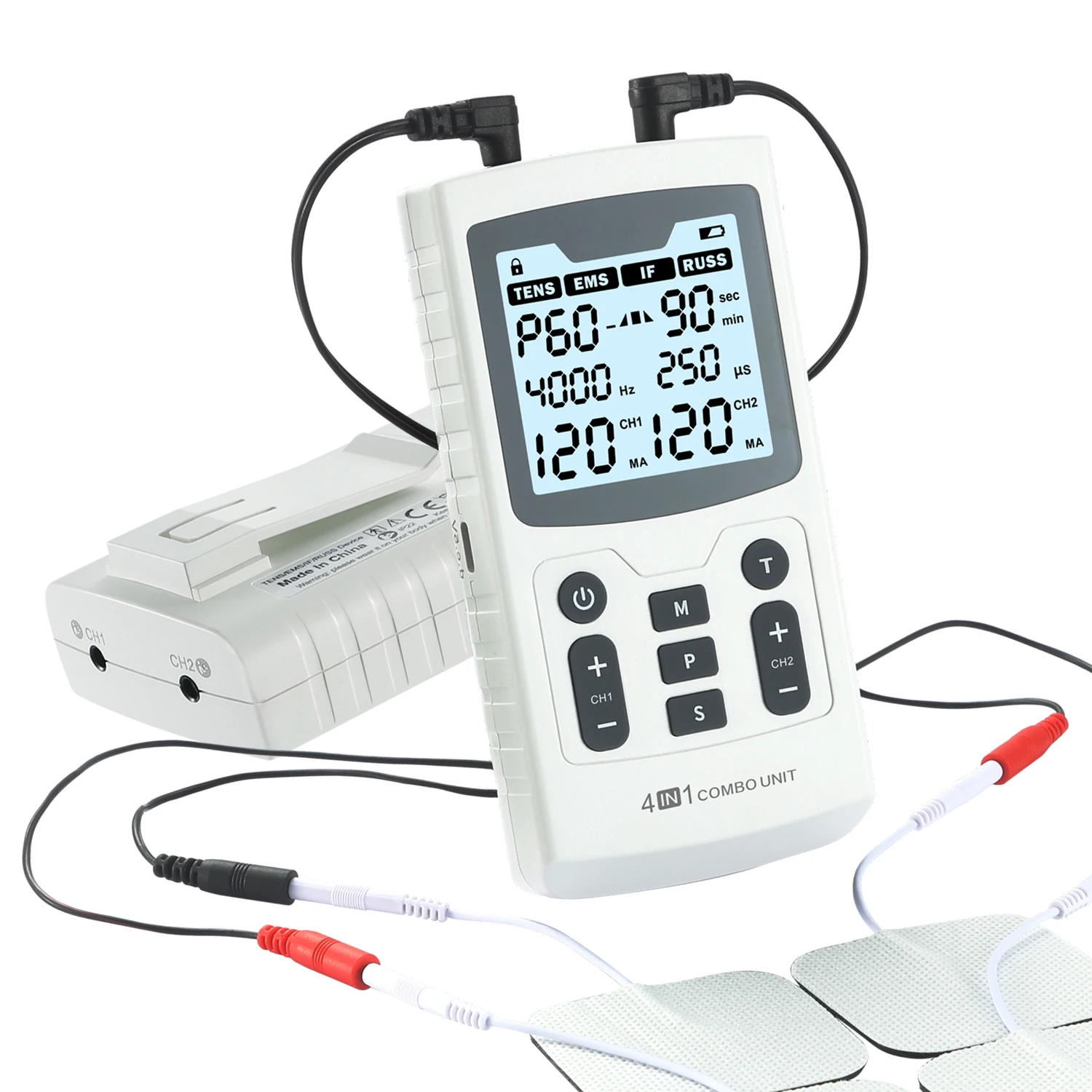 1-4000Hz Multifunctional intermediate frequency electrotherapy device IFT Russian TENS EMS Device for Physiotherapy Rehabilitati