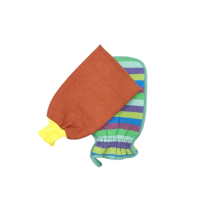 Экологически чистая отшелушивающая губка с Двойной Текстурой для тела из переработанного органического скраба ванны перчатка