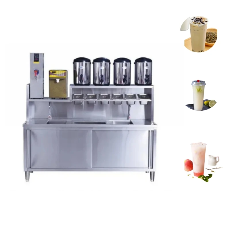2024 Brand New Cocktail Bar Station Stainless Steel Counter Refrigerator Bubble Tea Equipment For Bar Hotel Restaurant