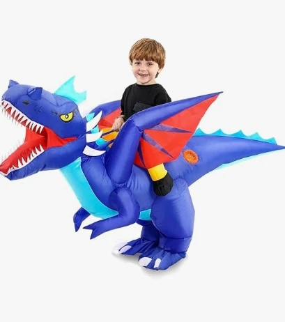Inflatable Dragon Toy with Wings   Perfect for Indoor and Outdoor Activities and Imaginative Play