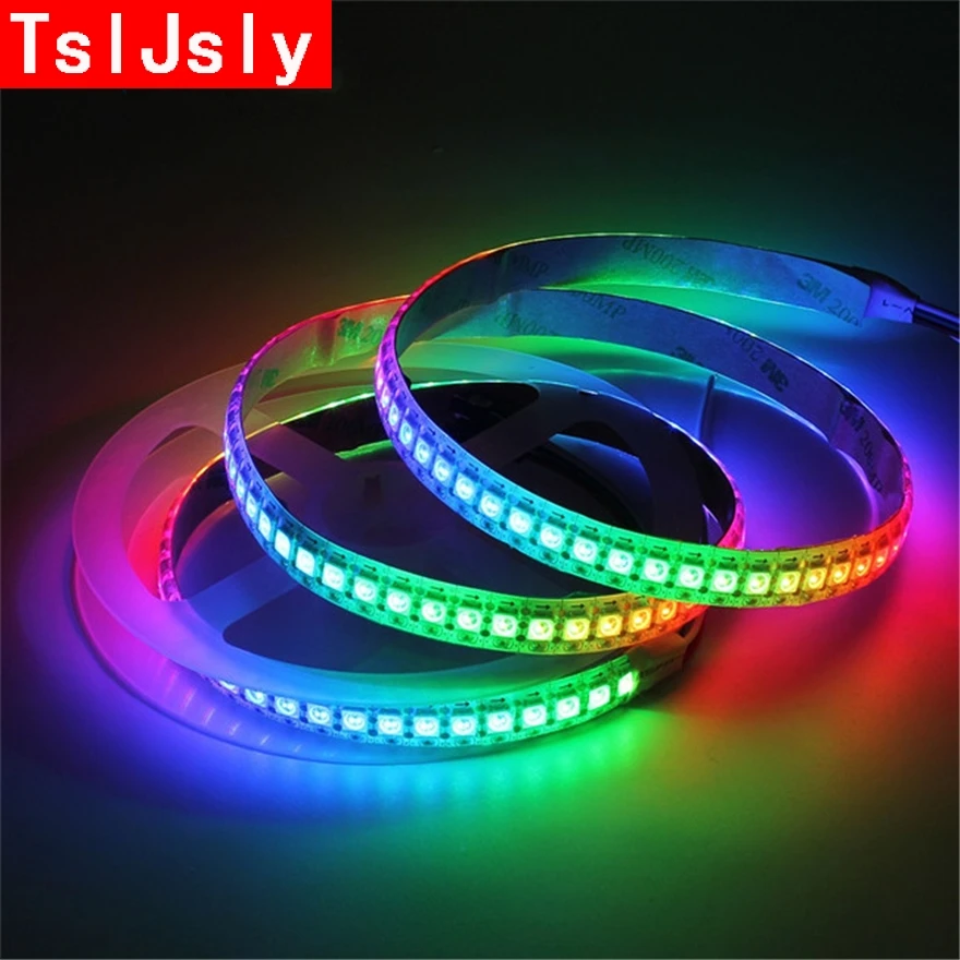 Индивидуально Адресуемая RGB Светодиодная лента TSLJSLY SMD5050 Ws2812B 30/60/144 светодиодная Пиксельная