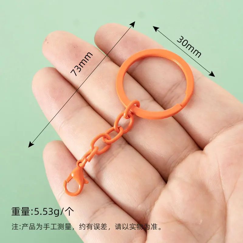 Manufacturer Supplied Colorful Metal Lobster Clasp Creative Keychain Accessories DIY Custom Logo Jewelry Pendant Keyrings