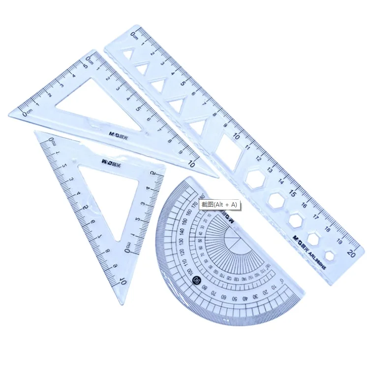 Прямая Продажа с завода, набор канцелярских принадлежностей для измерительных приборов с треугольной доской, линейка-транспортир