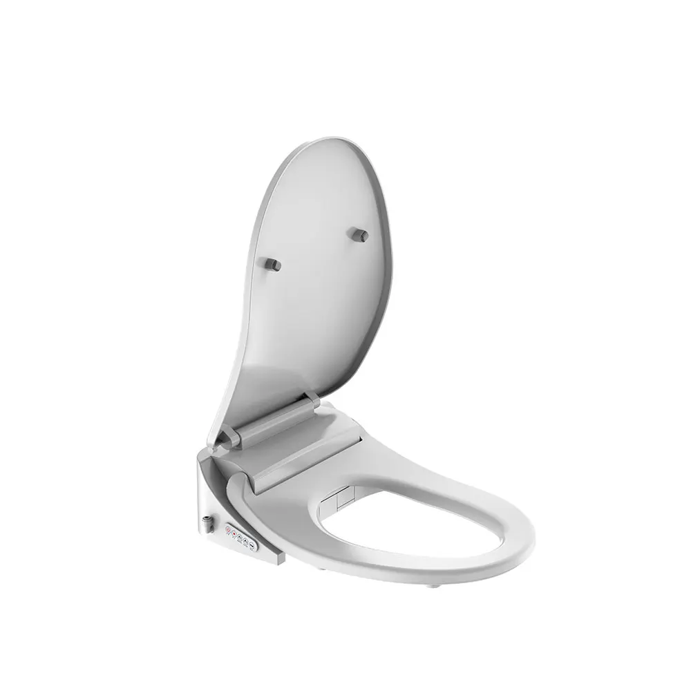 TEJJER All white ceramic V shaped uv auto hinge slow adult toilet seat