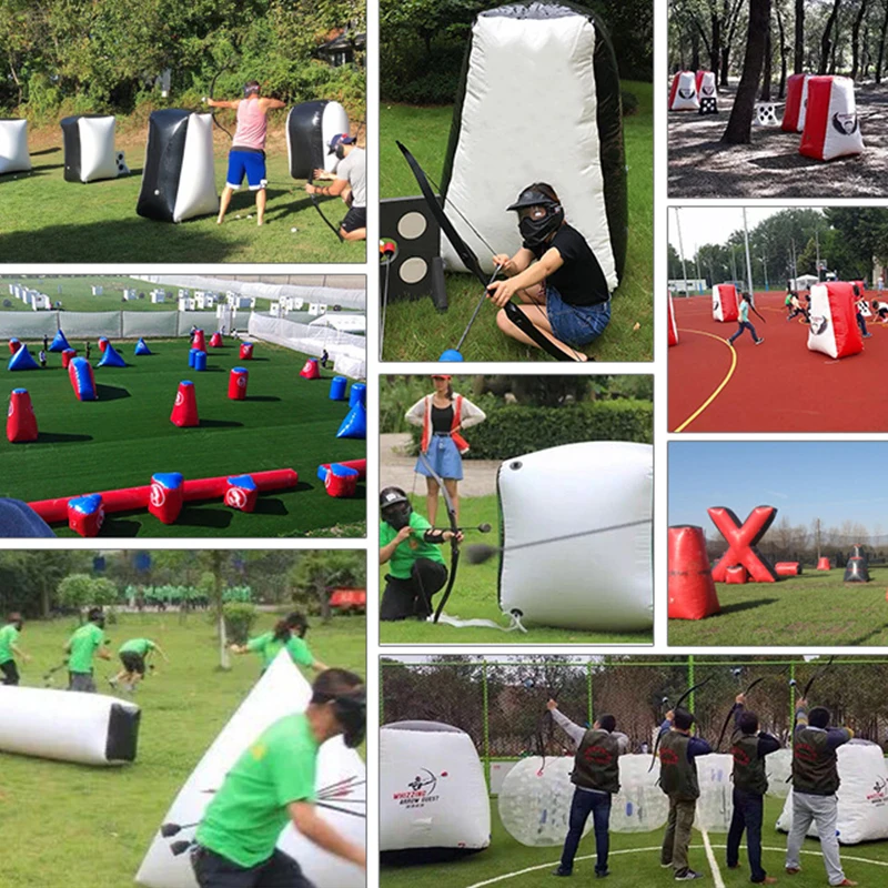 Field Shooting Game Inflatable Paintball Bunker CS Obstacles Game Arena Interactive Bunkers for Team Building Activities