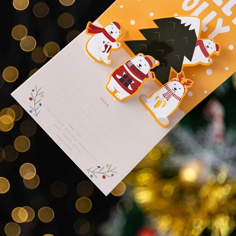 wholesale holidays gift pop up 3d christmas greeting cards with envolpe