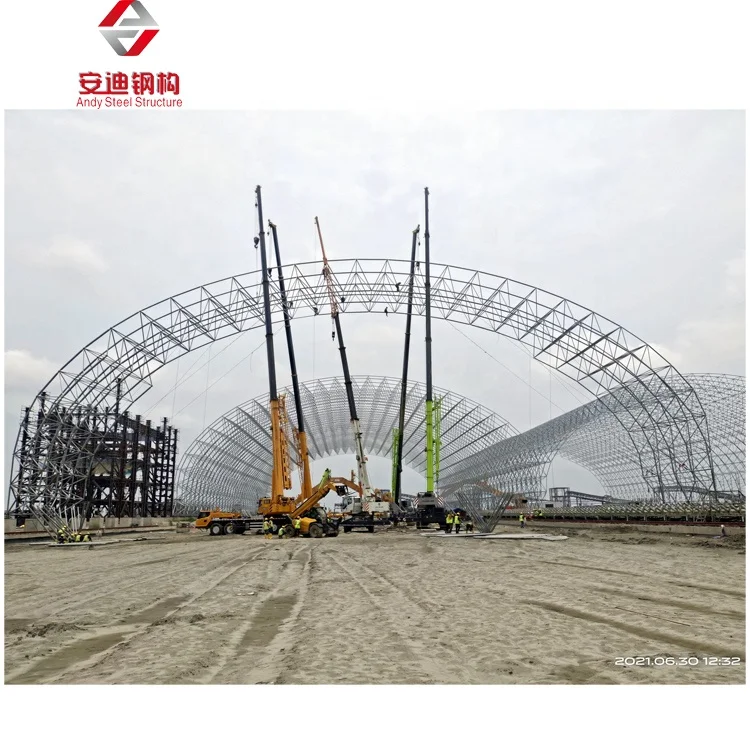 Сборная стальная конструкция, строительный купол, каркас для хранения угля