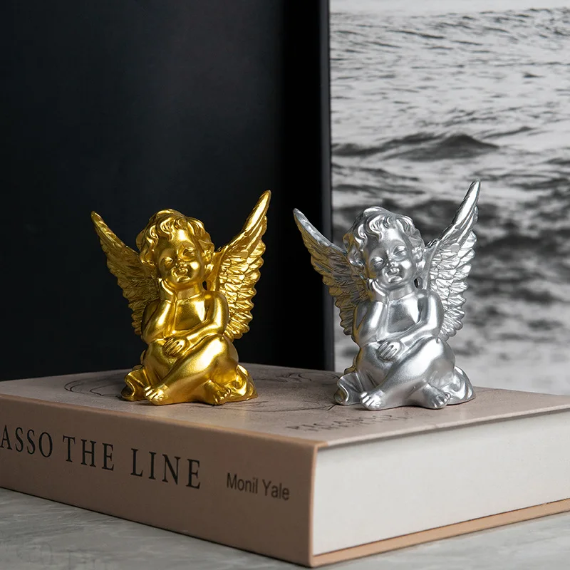 Креативный дом минималистский смолы ремесла милый маленький ангел орнаменты