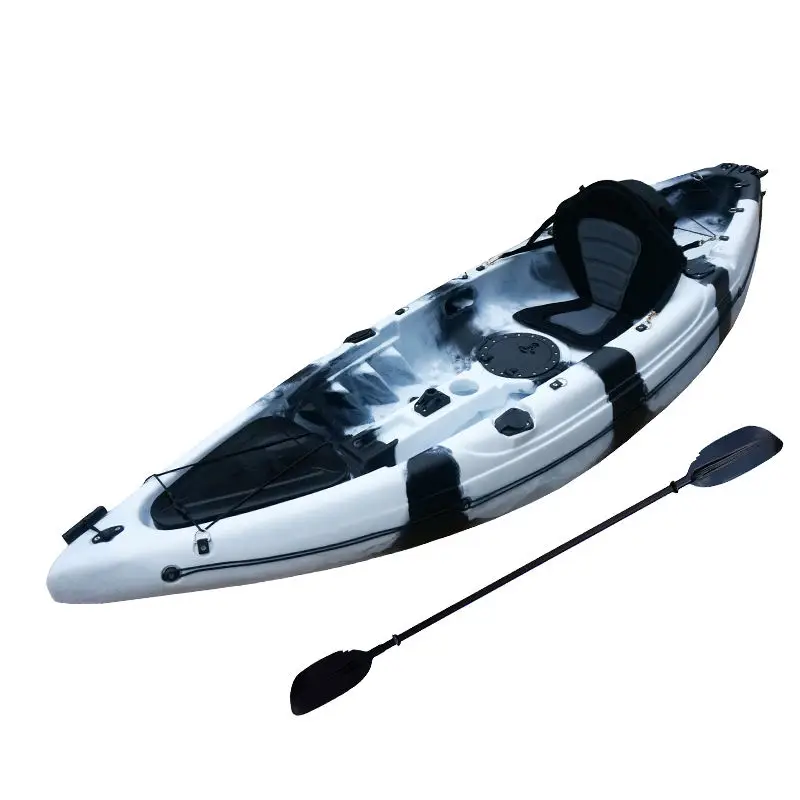 Single Fishing sea paddle boat Kayak white 1 person water sport fishing sit in kayak TN-10