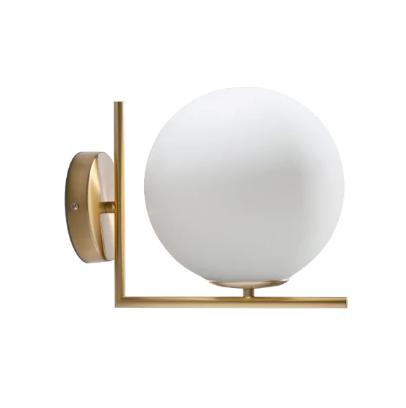 decorative hanging wall lamp bedroom hotel wall mount lamp Glass Globe Brass wall sconce