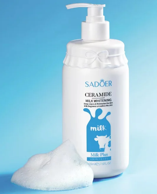 Sales of private brand SADOER Milk shower gel pure soft water moist tender care skin shower cream