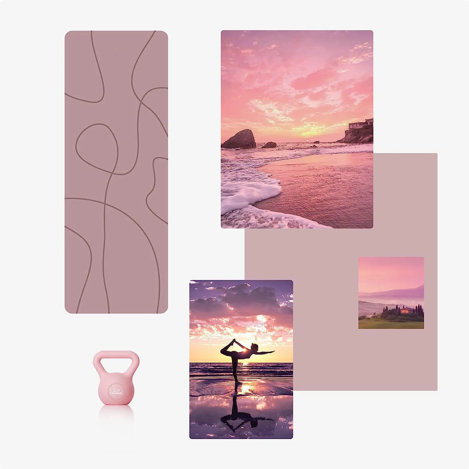 Custom advanced 4mm thick eco-friendly sports fitness home workout anti slip tear pink large yoga mat rank