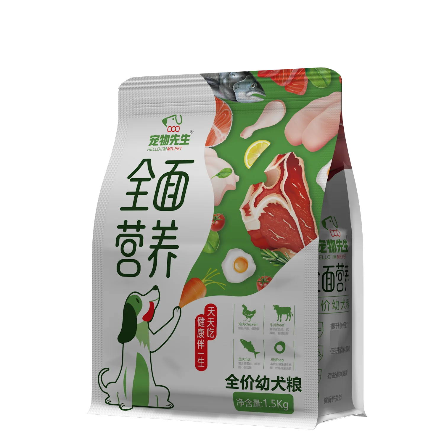 China Quality Manufacturer Factory wholesale pet food dry dog food Mr Pet full nutrition puppy dog food/Factory price