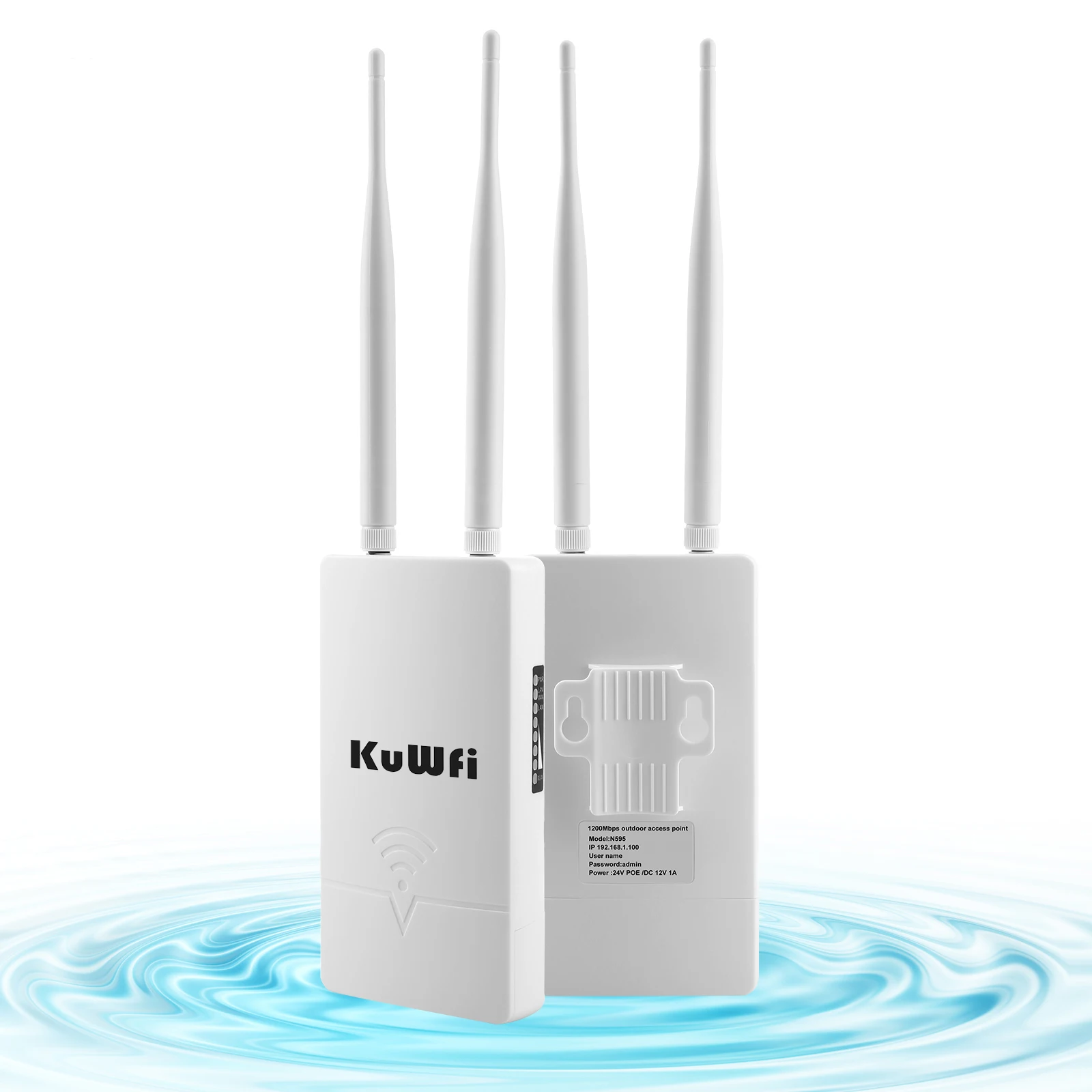 Hot Selling KuWFi IP65 Wireless AP 1200Mbps Mesh Router Omni 5dbi 4g Outdoor Lte Modem Wireless Access Point