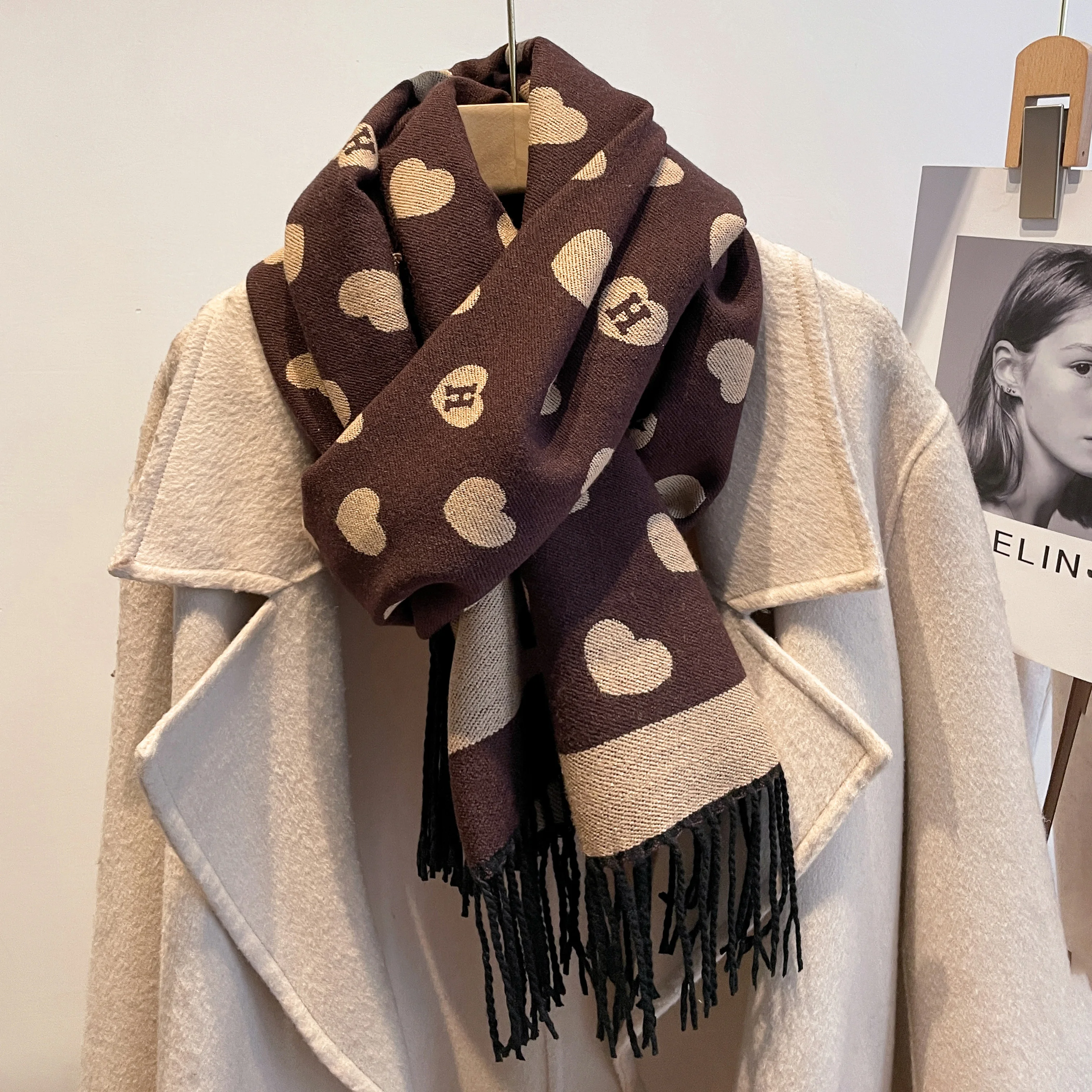 Wholesale New Luxury Designer Fashion Long Pashmina Cashmere Winter Warm Blanket Shawl Scarf For Women