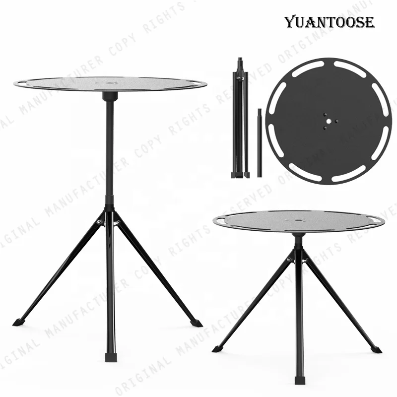 Outdoor Round Desktop Triangle Support Portable Aluminium Folding Table For Camping