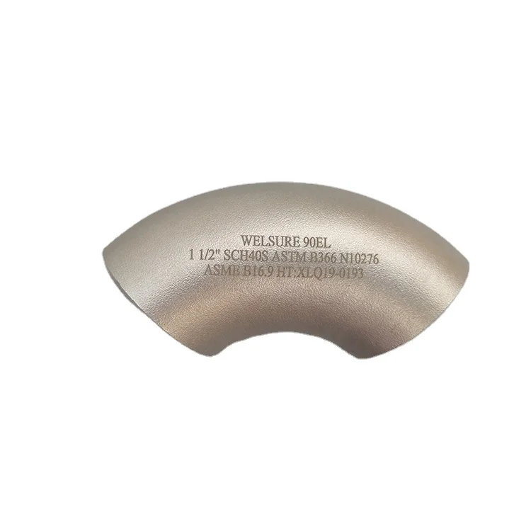 WELSURE ASTM B366 Uns N06625 Inconel 625 seamless 90 degree elbow dimensions BW LR SR pipe fitting