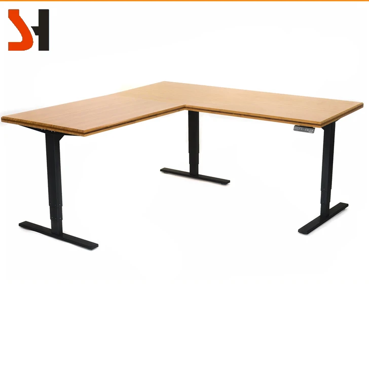 Регулируемый по высоте стол в форме электрического сидящего стола с тремя двигателями, стол руководителя, рама, 3 ножки, офисная мебель