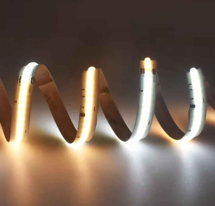 Running Water Chasing Cct Cob Tape Light Warm Cold White 2700K+6500K  Addressable Tunable Cct Cob Led Strip Lights