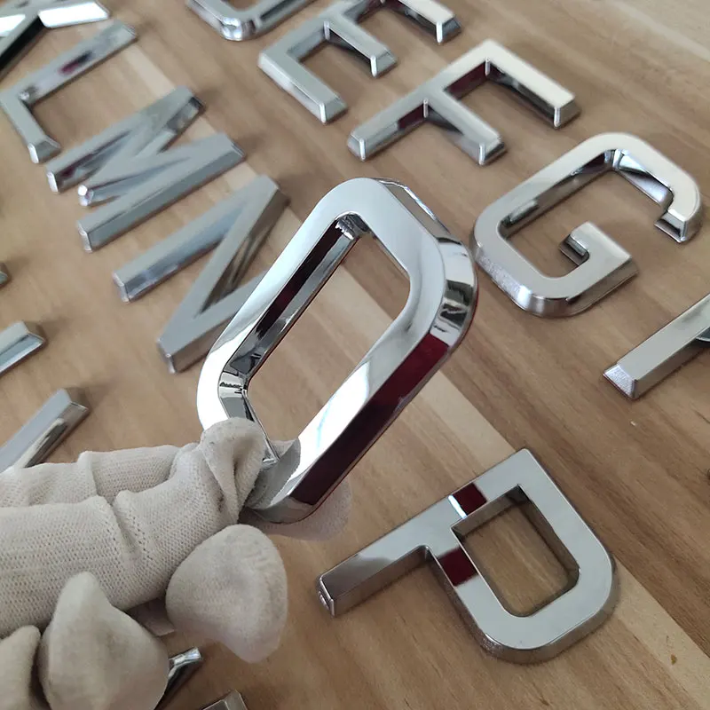 Custom Wholesale Acrylic Number Plate White Black Silver ABS Name Number Plate