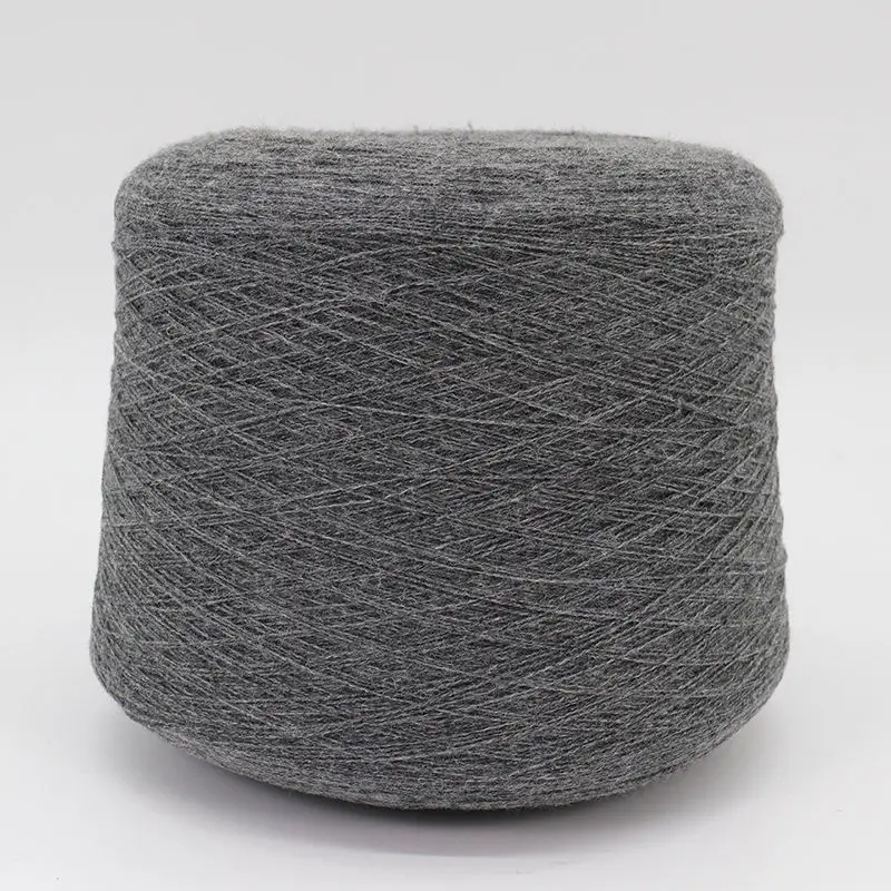 Cheap Wholesale  High Quality BlendedarnYarn 28NM/2 70%Polyester Bulk 30% Acrylic yarn Color Spun Flower Grey Sweater Yarn