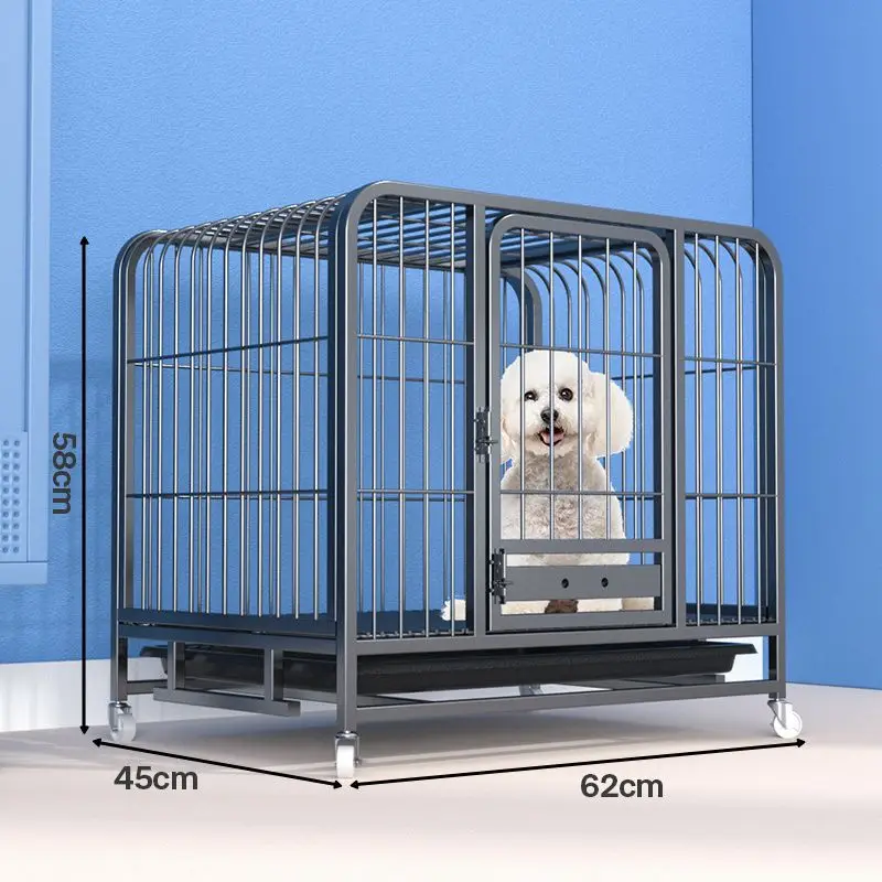 Wholesale Custom Made Large Dog Cage Stainless Steel Thick Medium Indoor Dog Cage With Toilet
