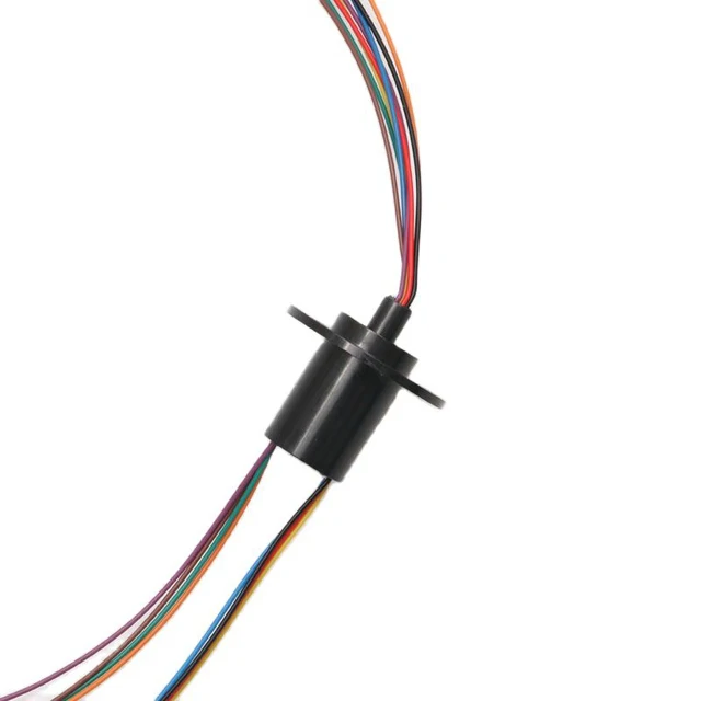 Dia 22mm 2/3/4/6/8/12CH Wires 5A Current Wind Power Slip Ring Conductive Capsule Flange Slipring Rotary Connecting Joint