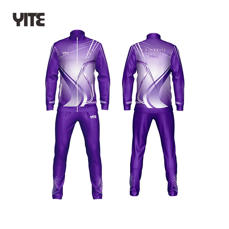 Wholesale Training tracksuit green yellow purple  mens tracksuit custom good quality tracksuit