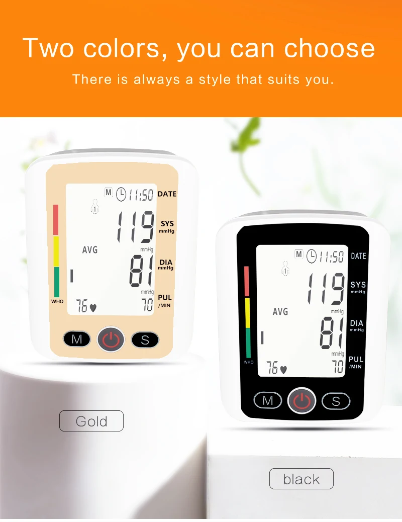 
Health monitoring devices blood pressure monitor bp hand digital sphygmomanometer 