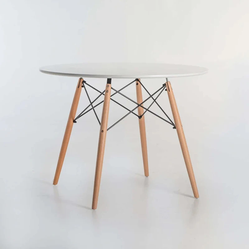 Wholesale Customizable Size Wooden Dining Table Dining Room Home Kitchen Restaurant Round Circle Coffee Table