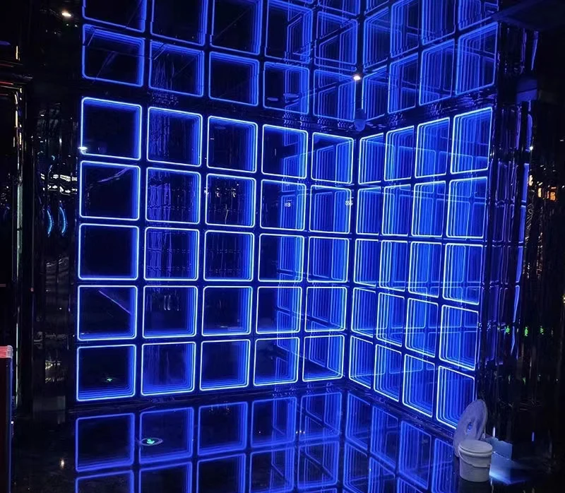 3d hologram projector infinity mirror neon abyss mirror sheet