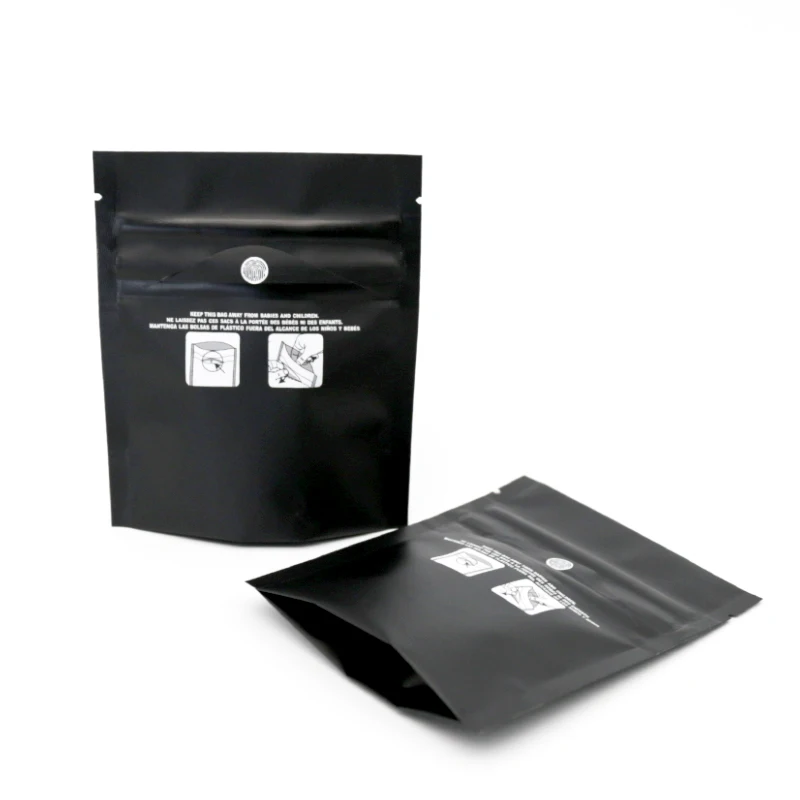 New style metalized child resistant bags double mint food storage mylar bags