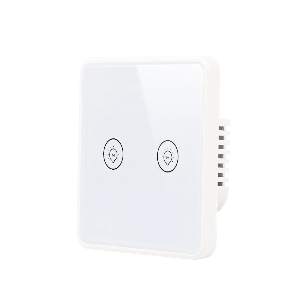 WIFI ZigBee Eu Tuya smart Standard Switch Glass Touch Sensing 2 Gang Wall Light Switch Without Neutral Wire For Smart Home