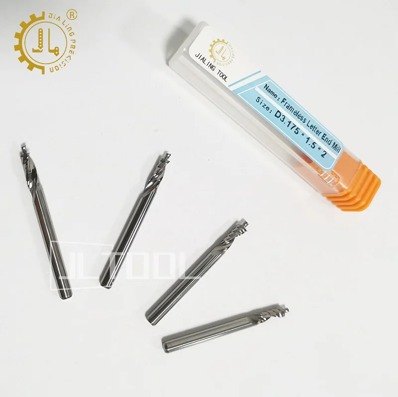 Frameless Letter Router Bits Carbide Boundless Channel Letter End Mill Cutter CNC Rimless Bit For PVC Acrylic Sign