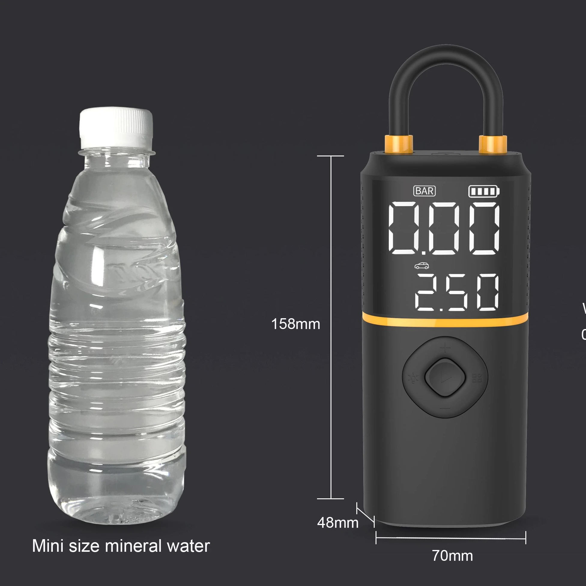 Battery Cordless Car Air Pump Compressor Auto Rechargeable Mini Portable Electric Wireless Bicycle Tire Inflators