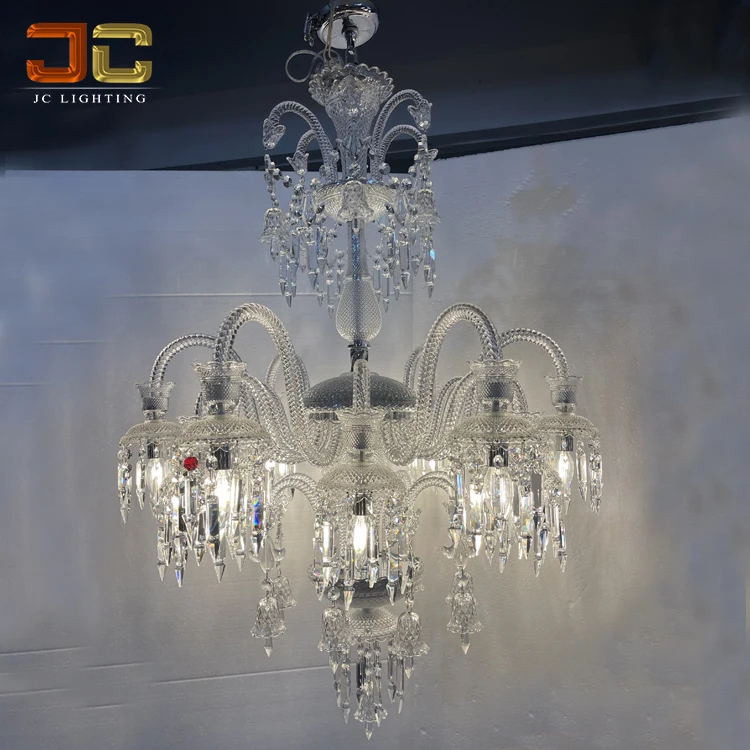 Светильник JC на заказ европейская роскошная хрустальная люстра стеклянная прозрачная подвеска ручной работы для ванной