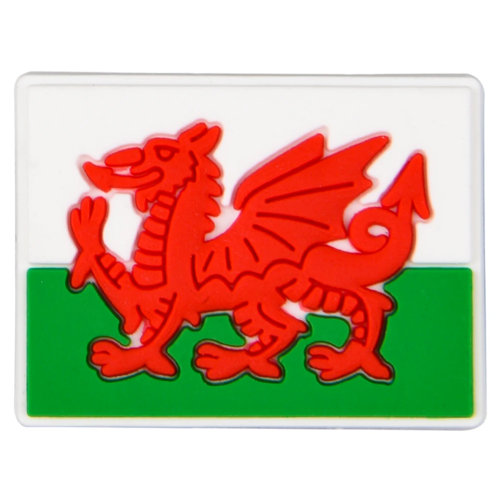 The Red Dragon flag shoe charm Wales flag shoe charm Cymru Principality of Wales flag shoe charm