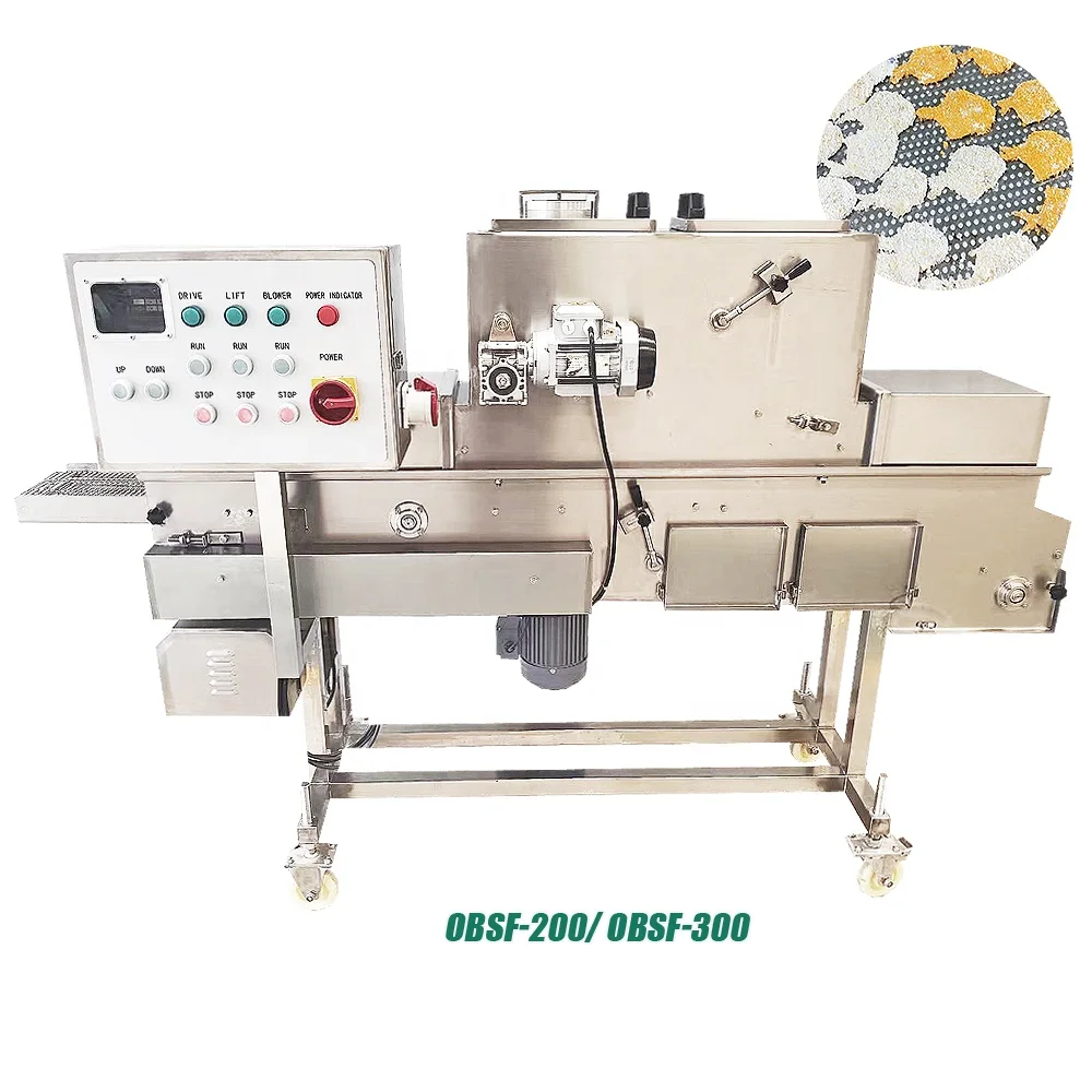 Well Designed Chicken Fillet Sprinkling Burger Patty Powder Coating Spraying Chicken Popcorn Powder Wrapping Machine For Export