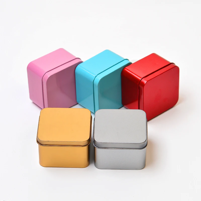 Metal container square box tin biscuit candy tin gift box