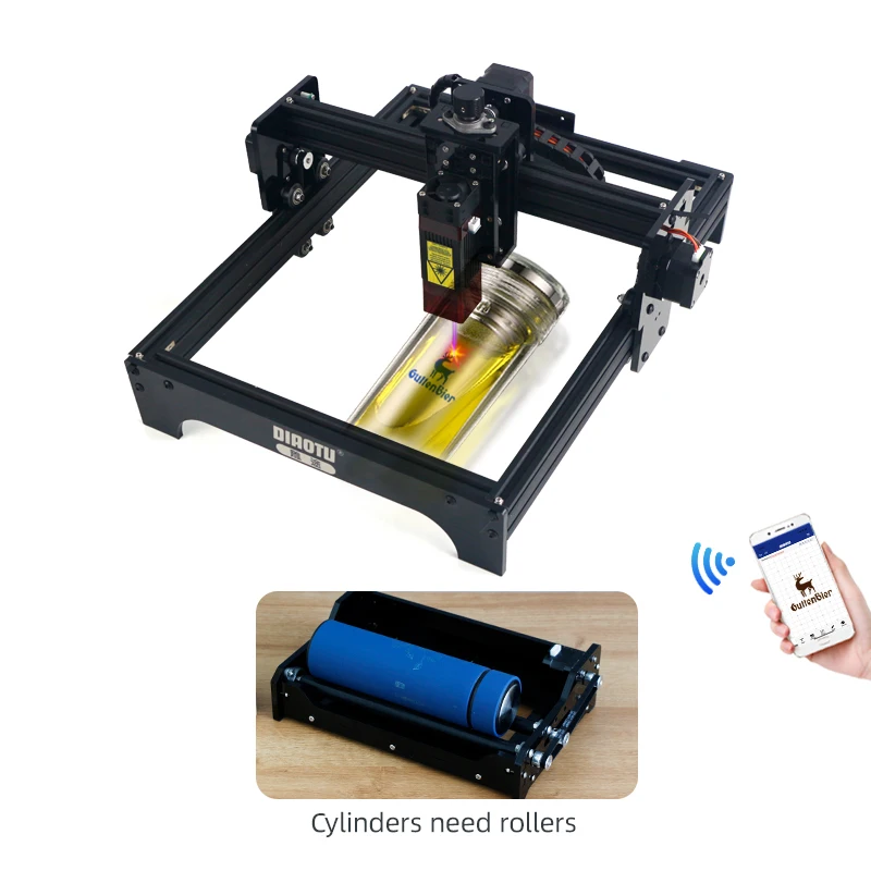 Diaotu 3000mw 30x25cm DIODE Laser Engraver Engraving Desktop carving Cutting Machine Laser Engraving on Glass Ceramic
