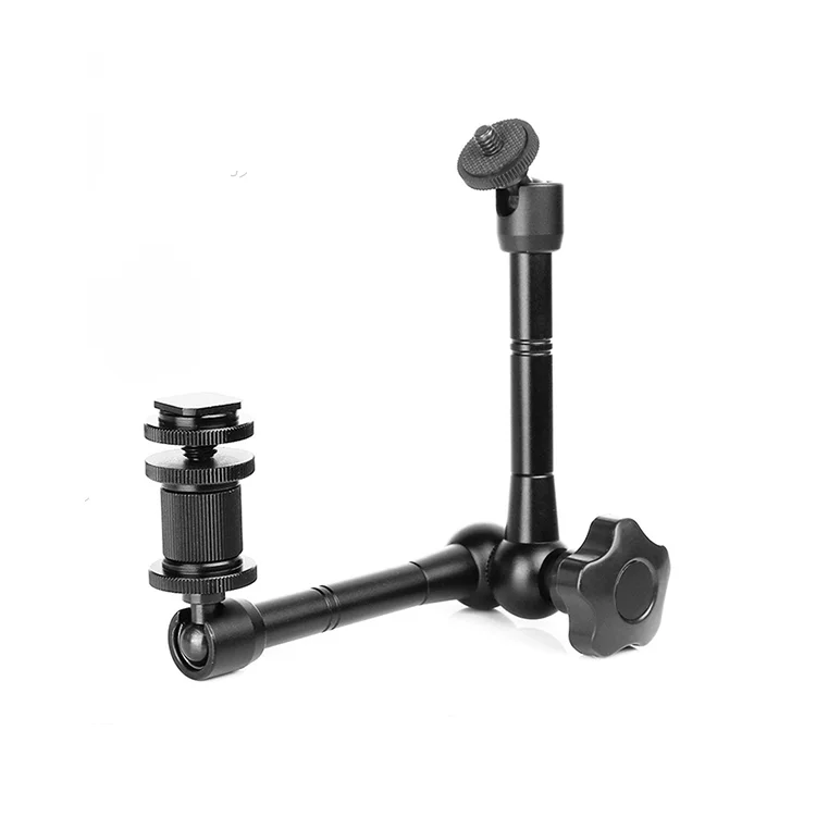 11-дюймовый Регулируемый 3-руки трения четко шарнирный кронштейн для камеры с горячим башмаком для штатива с креплением в виде чашечных держателей для видеокамеры вспышки