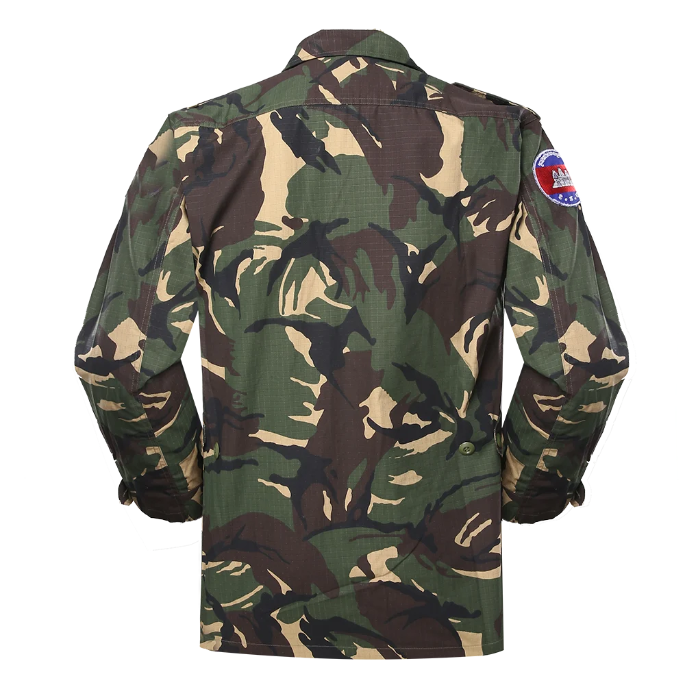 XINXING Woodland Camouflage BDU Tactical Uniform Combat Uniform Camouflage Uniform for Cambodia Outdoors Training