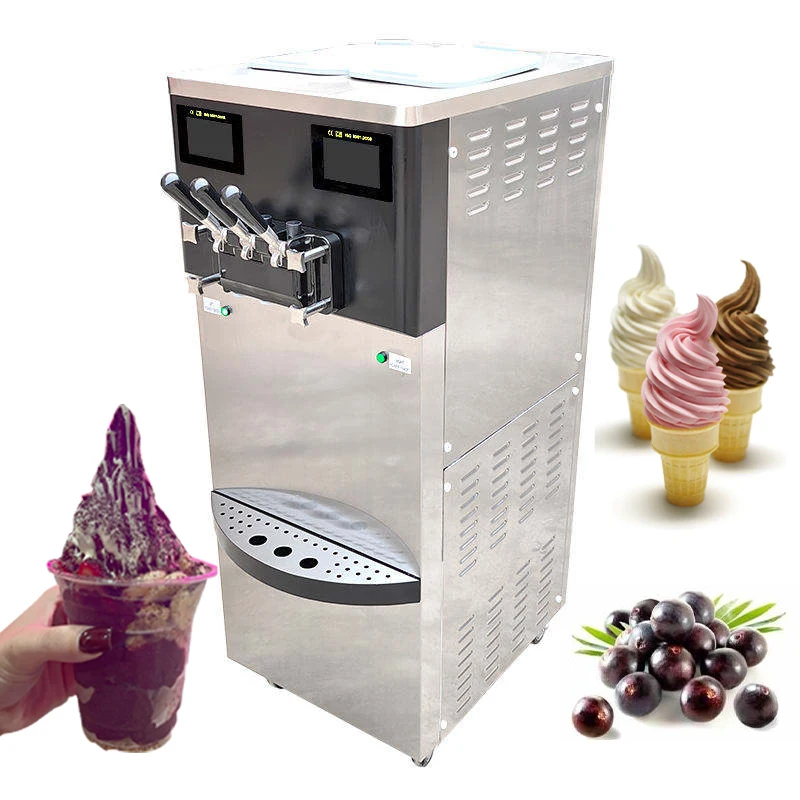 New Industrial 60-70L/H Production Soft Ice Cream Machine For Food Shop
