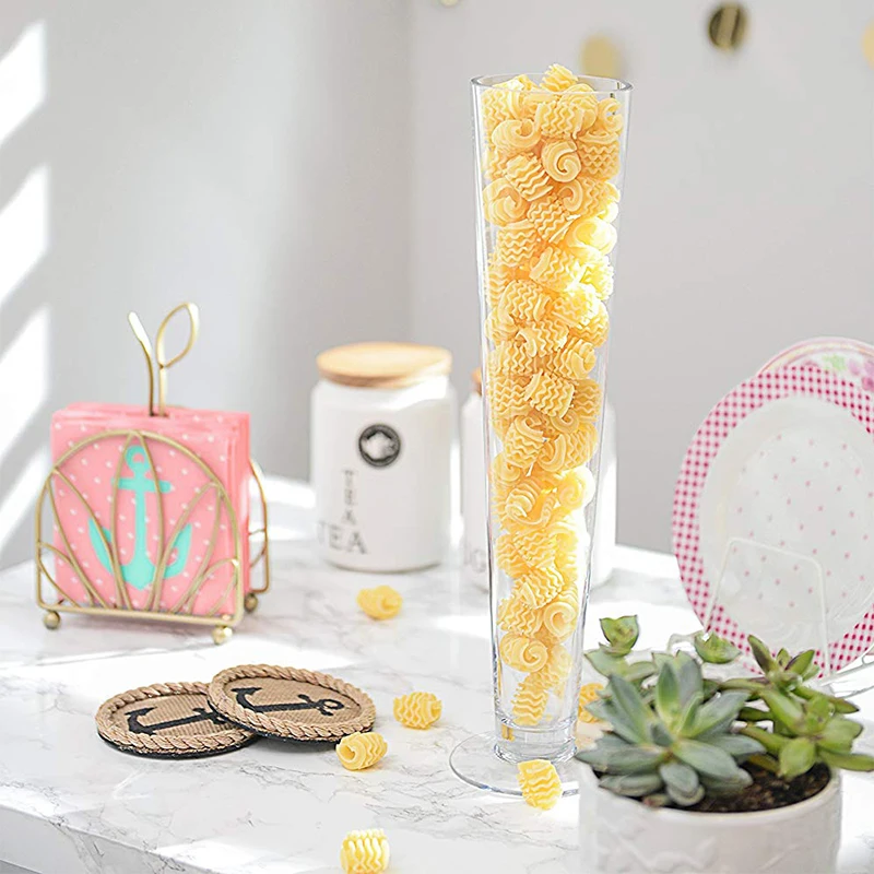 
Wholesale Customized Wedding Eiffel Tower & Tall Vases H-20inch Trumpet glass Vases 